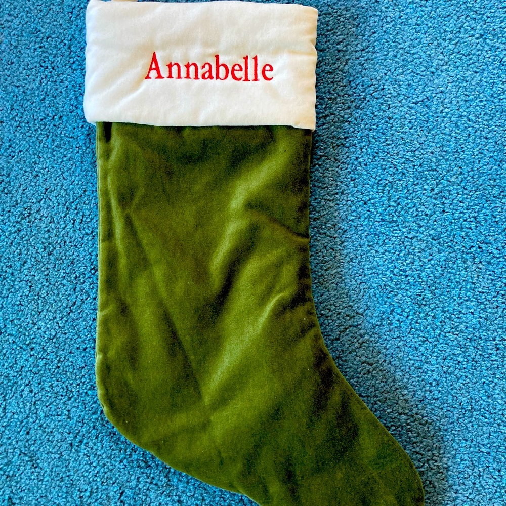 Pottery Barn Velvet Christmas Stocking